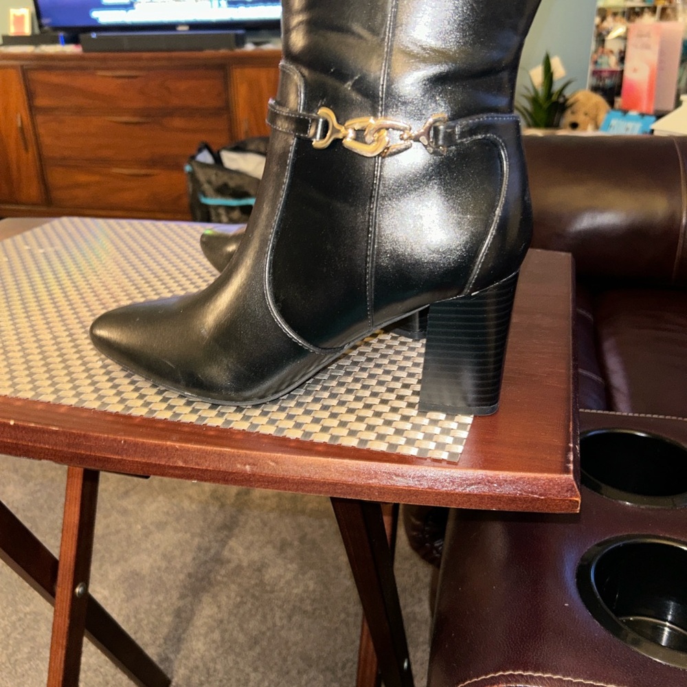 Bandolino Black Knee-High Leather Boots Size 7M- BRAND NEW WITH BOX INCLUDED - Picture 8 of 12